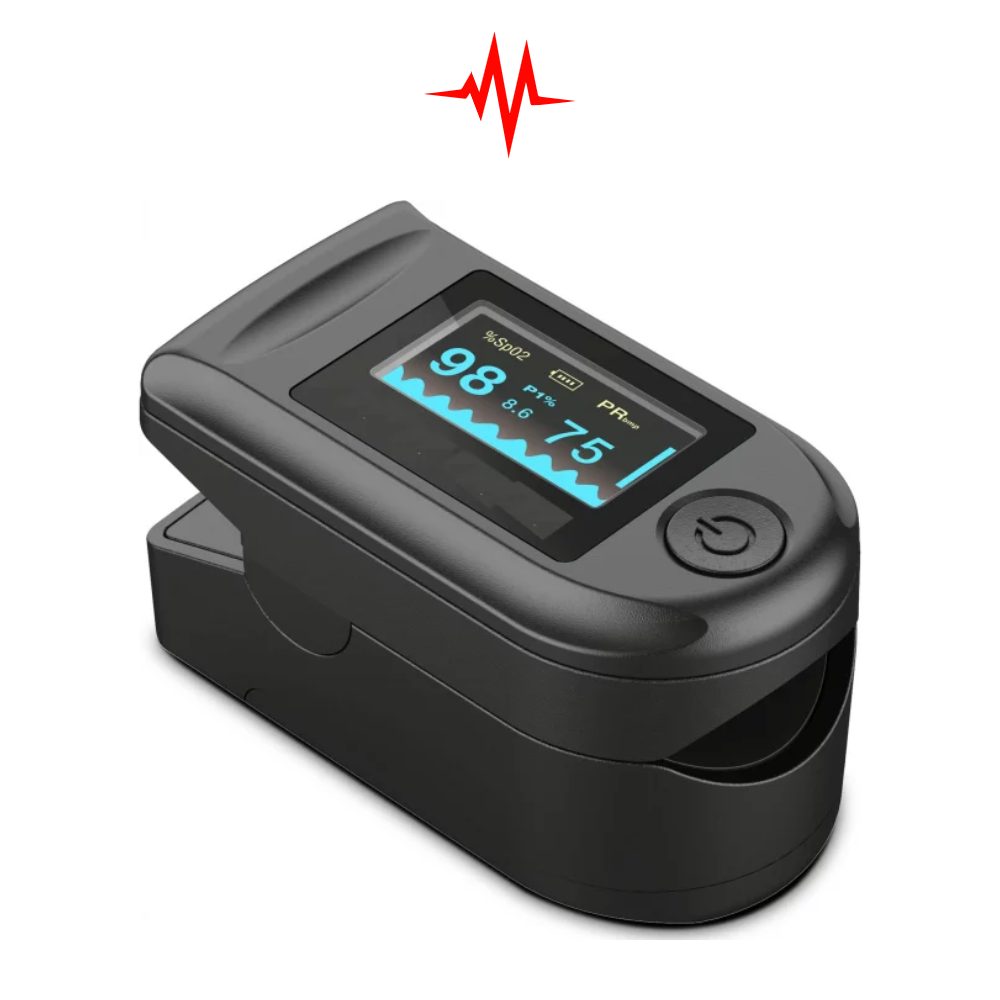 AFK YK010 Portable Fingertip Pulse Oximeter with Oxygen Saturation Digital BP Machine Kit