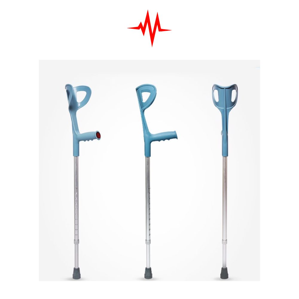 Precision Aluminum Alloy Adjustable Forearm Elbow Crutches