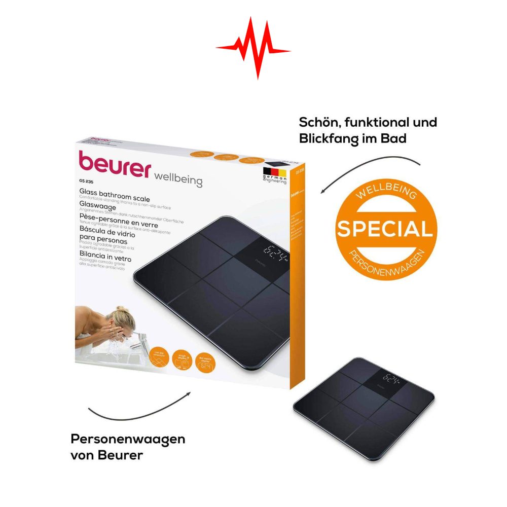 Precision Beurer GS 235 glass bathroom scale