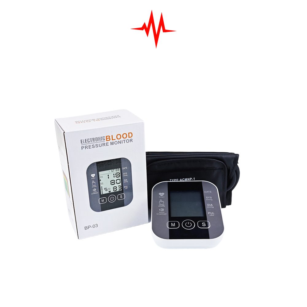 Electronic Upper Arm Blood Pressure Digital BP Machine Kit B03