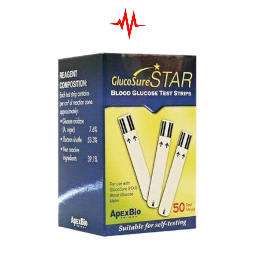 Precision GlucoSure Star Blood Glucose Test Strips – 50 pcs