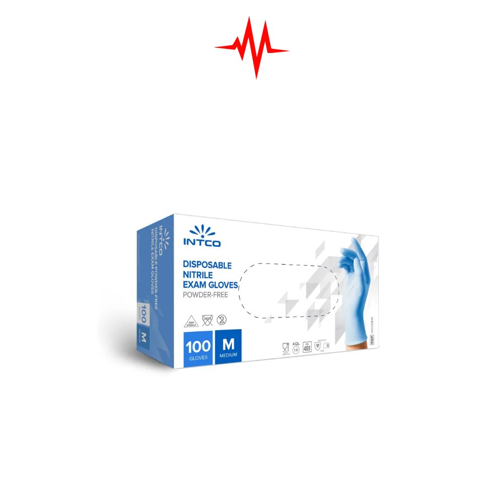 Precision INTCO Disposable Blue Nitrile Examination Gloves
