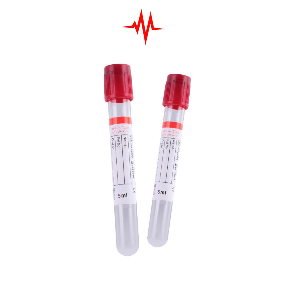 Professional Medical Plain Red Vacuum Blood Collection Tube 100 pcs Equipment