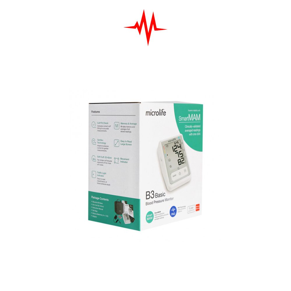 Microlife B3 Basic Blood Pressure Digital BP Machine Kit