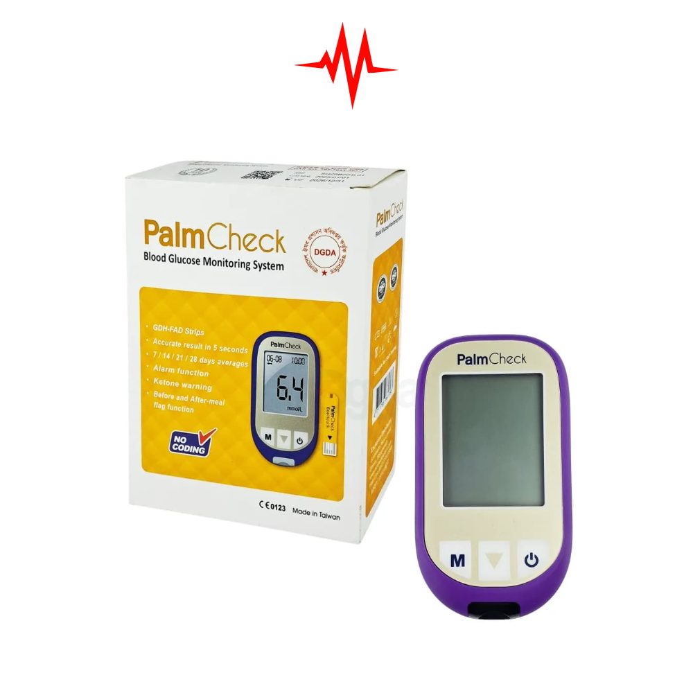 Palmcheck Blood Glucose Digital BP Machine Kit Strips – 50Pcs