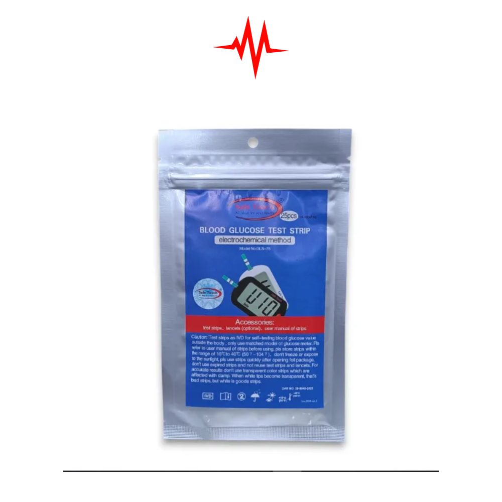 Precision Safe Touch Glucose Meter Strips – 25pcs Foil pack strips