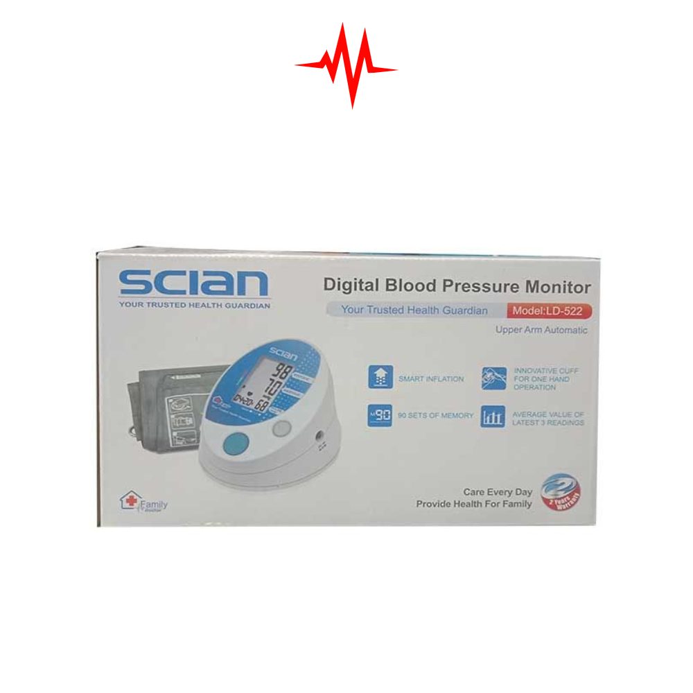 SCIAN LD-522 Upper Arm Automatic Digital Blood Pressure Digital BP Machine Kit