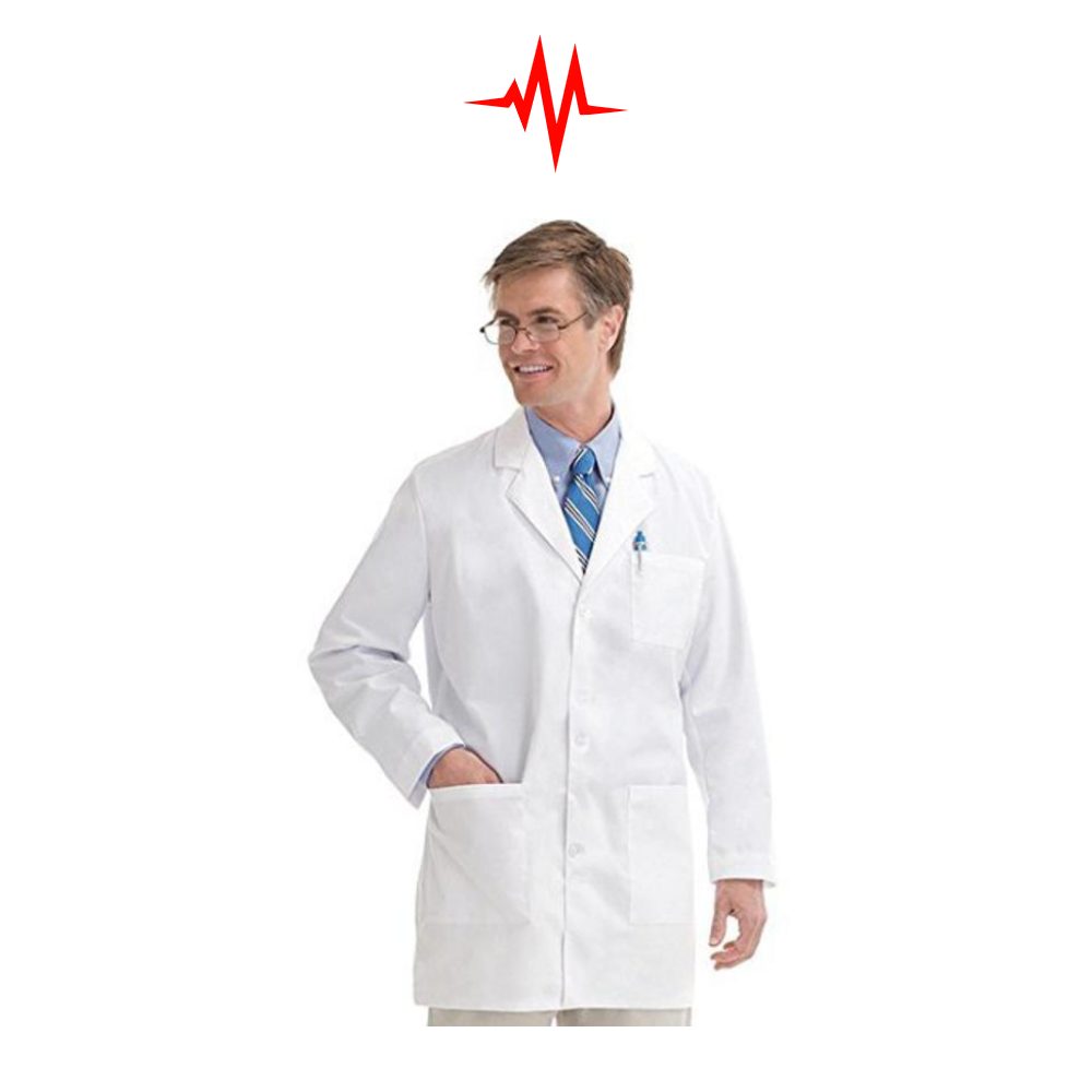 Precision White Medical Apron for Unisex